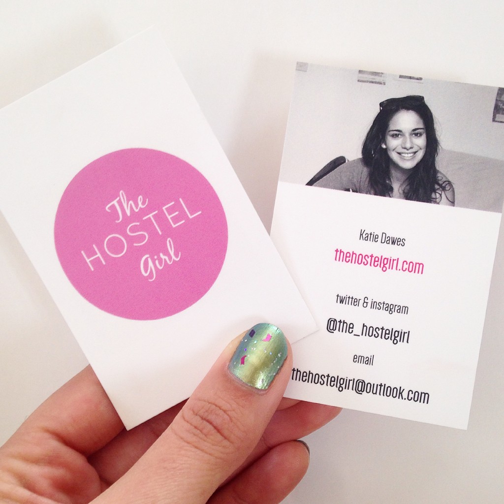 The Hostel Girl Business Cards
