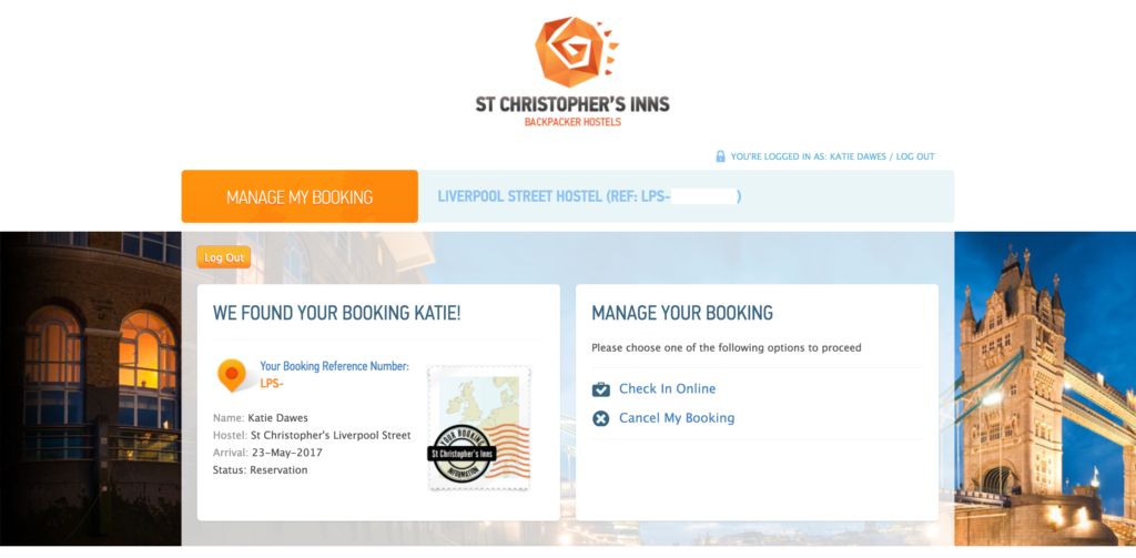 How To Check-In Online With St Christopher's Inn Hostels Step 3 & 4